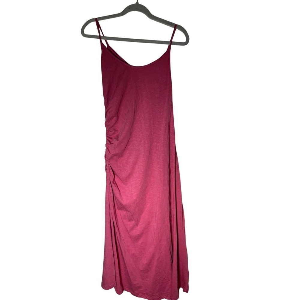 REVOLVE Sundry Pink Ruched Side Cotton Midi Dress Spaghetti Strap  Size 3 NWT